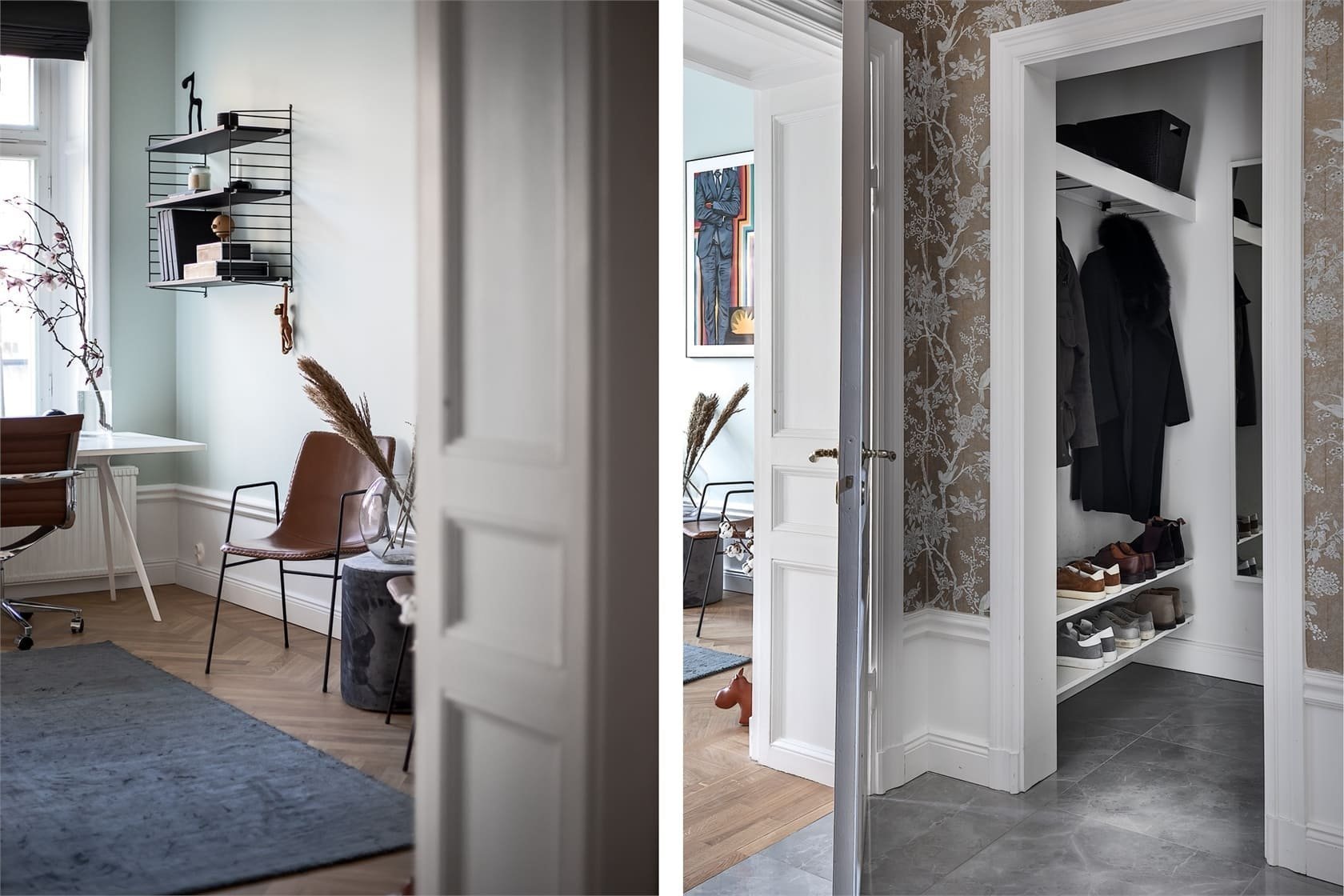 Elegantní byt v šedých odstínech ve Stockholmu