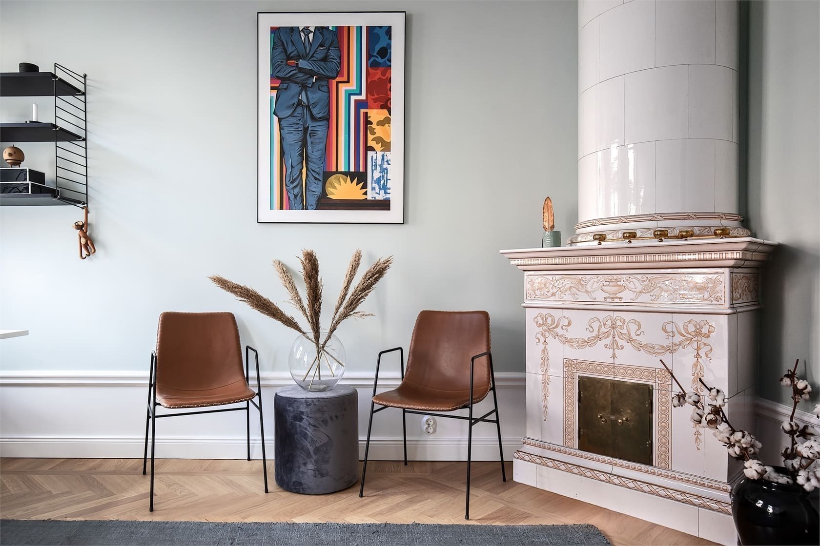 Elegantní byt v šedých odstínech ve Stockholmu