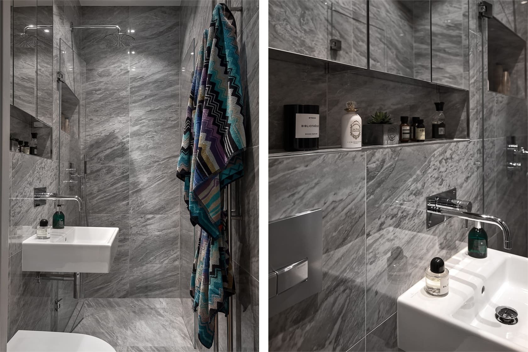 Elegantní byt v šedých odstínech ve Stockholmu