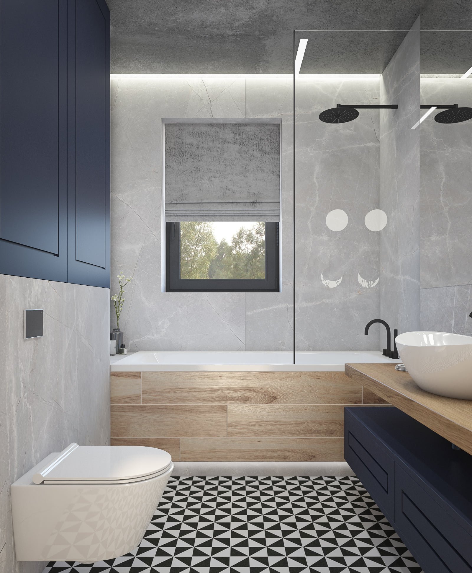 Elegantní interiér v šedých tónech