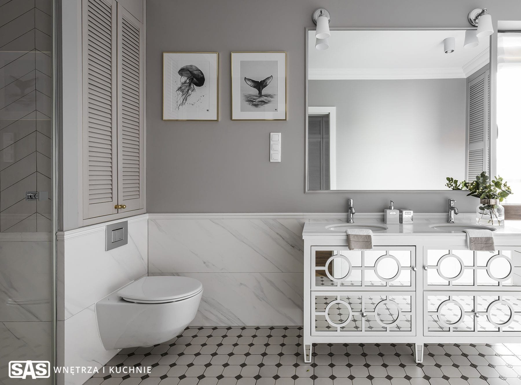 Elegantní kuchyně v šedé barvě