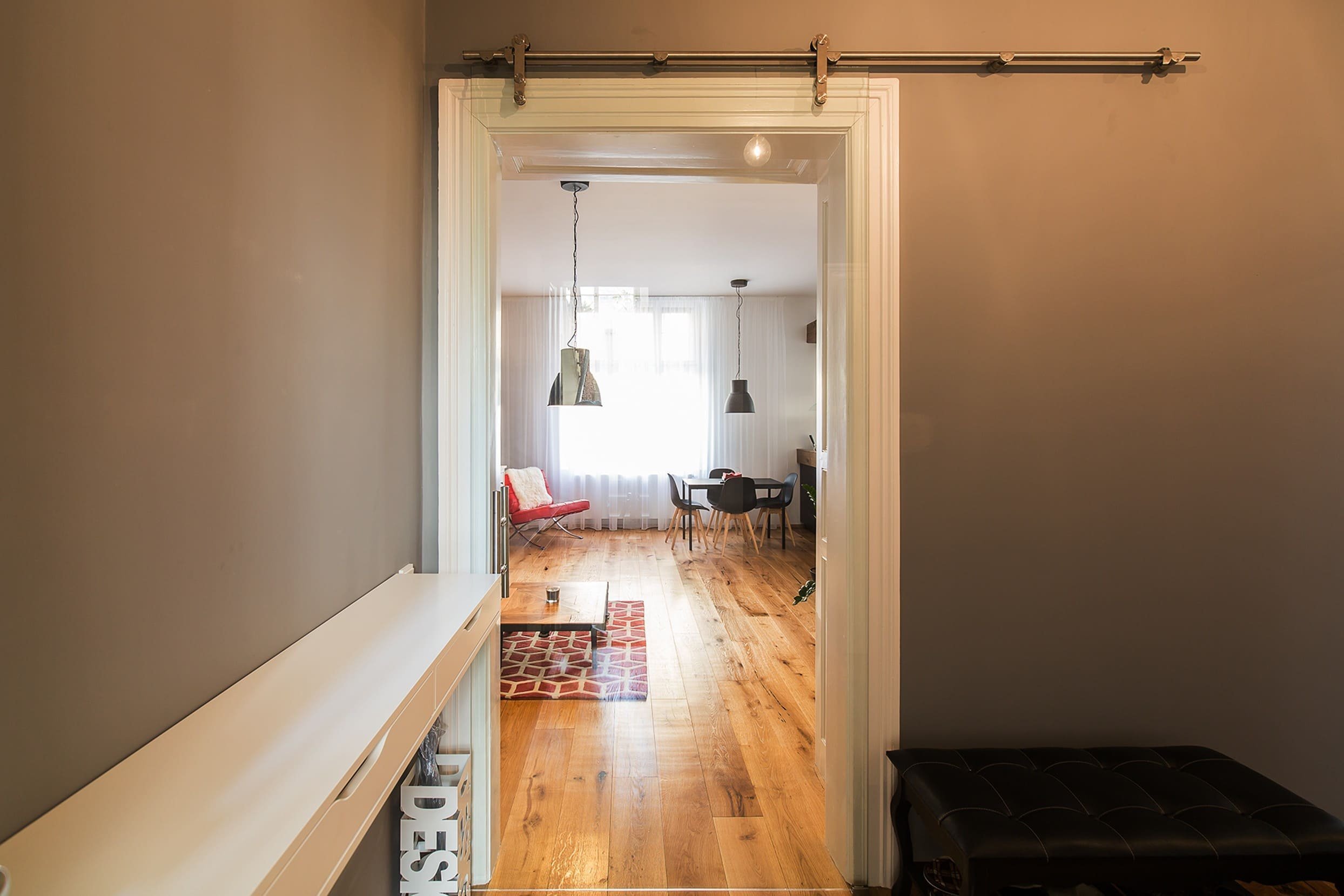 Industriální styl spolu s původními prvky interiéru