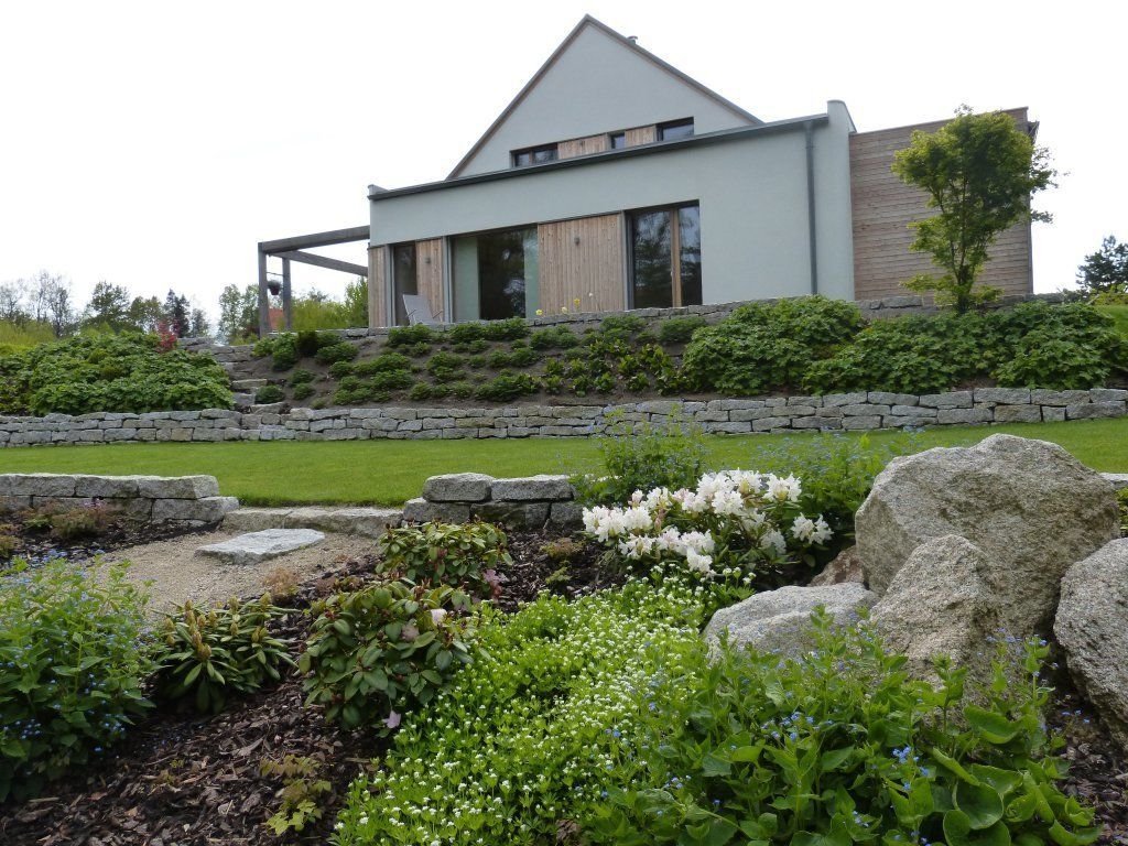 Japonská zahrada s dešťovým jezírkem