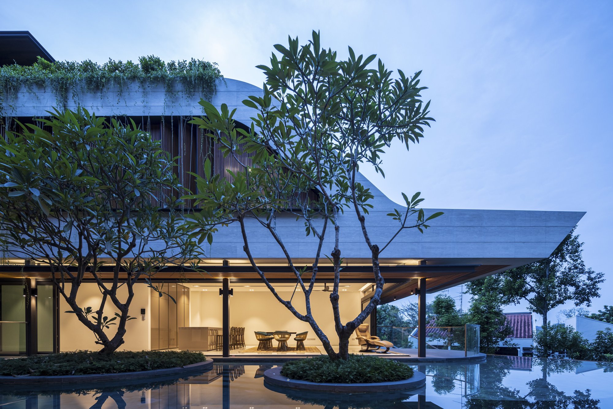 Luxusní dům s bazénem v Singapuru