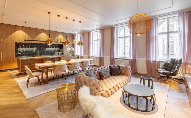 Luxusní glamour interiér