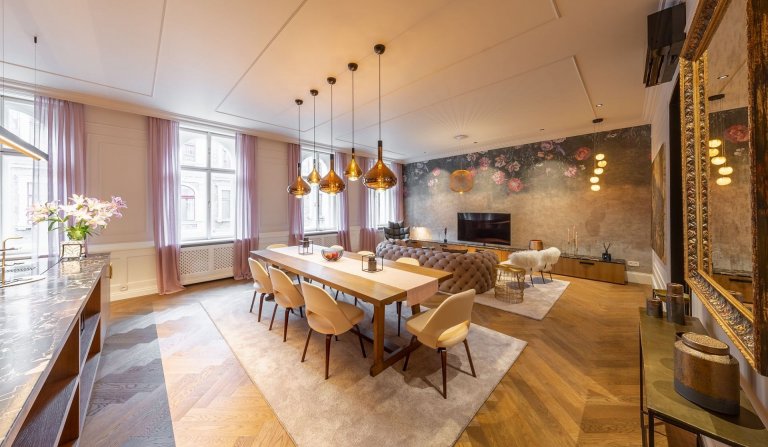 Luxusní glamour interiér