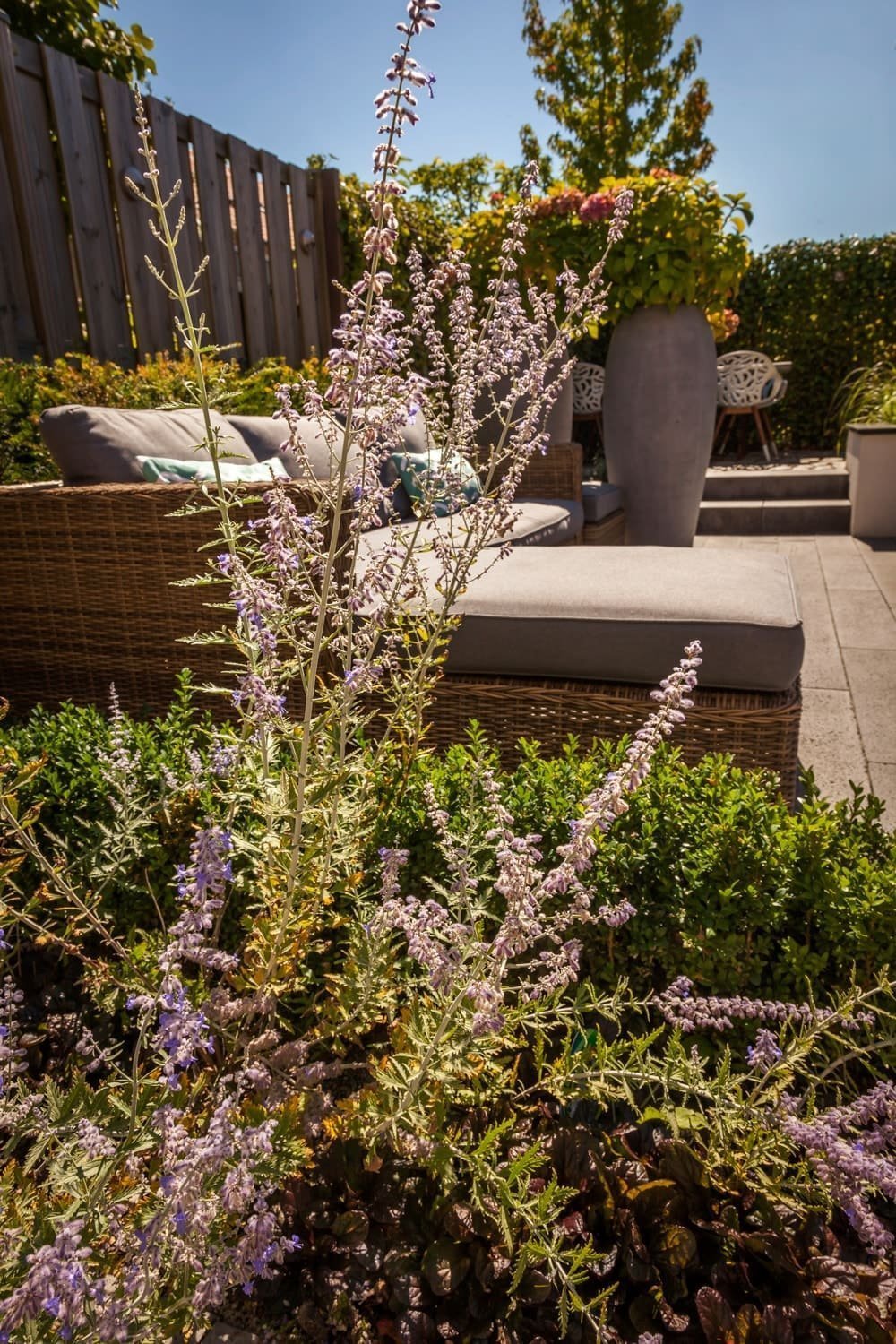 Malá zahrada za domem slouží především k odpočinku