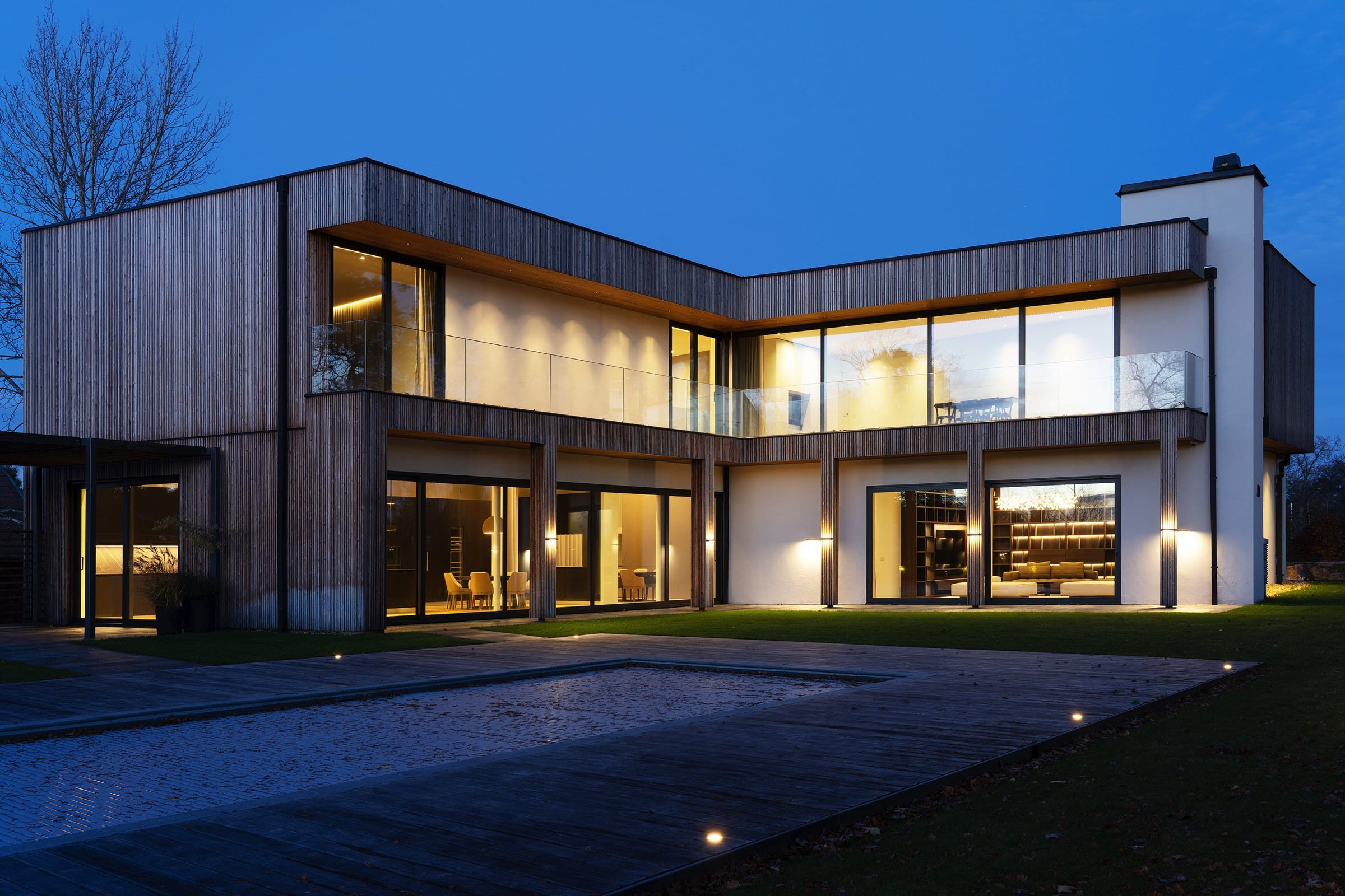 Minimalistická vila s bazénem