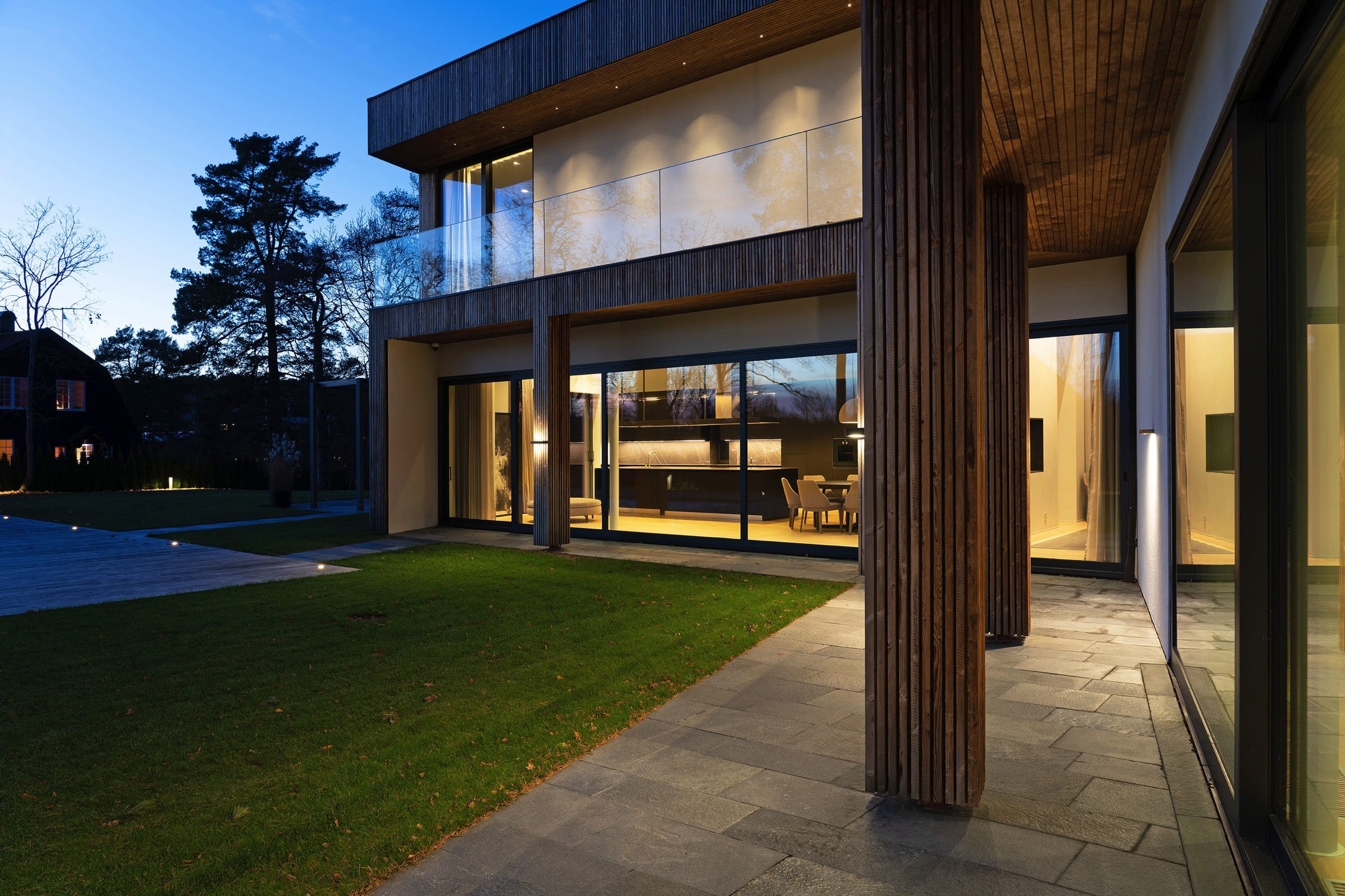 Minimalistická vila s bazénem