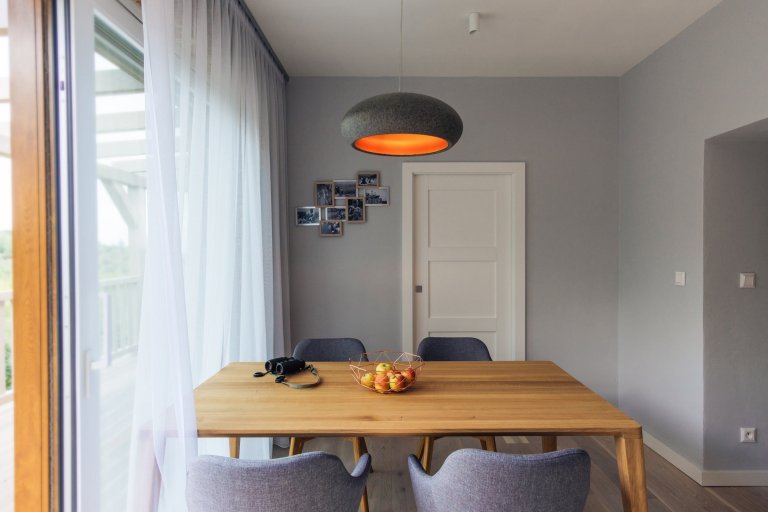 Moderní interiér s výhledem na Tatry