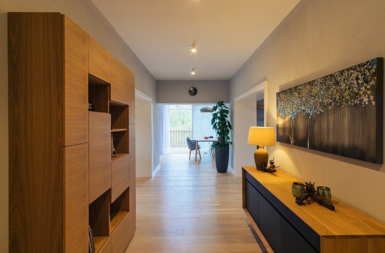 Moderní interiér s výhledem na Tatry