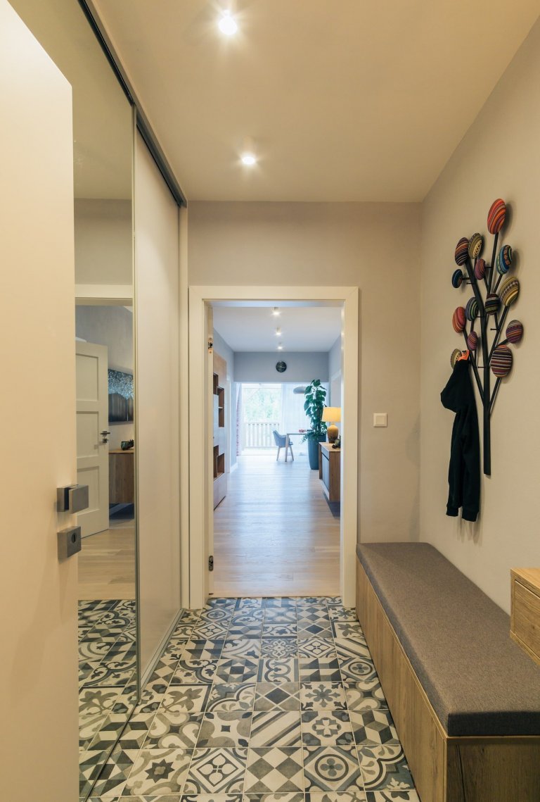 Moderní interiér s výhledem na Tatry