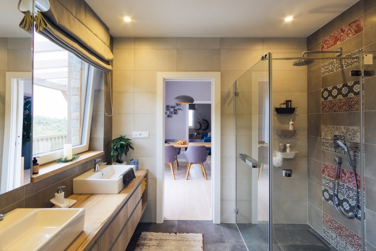 Moderní interiér s výhledem na Tatry