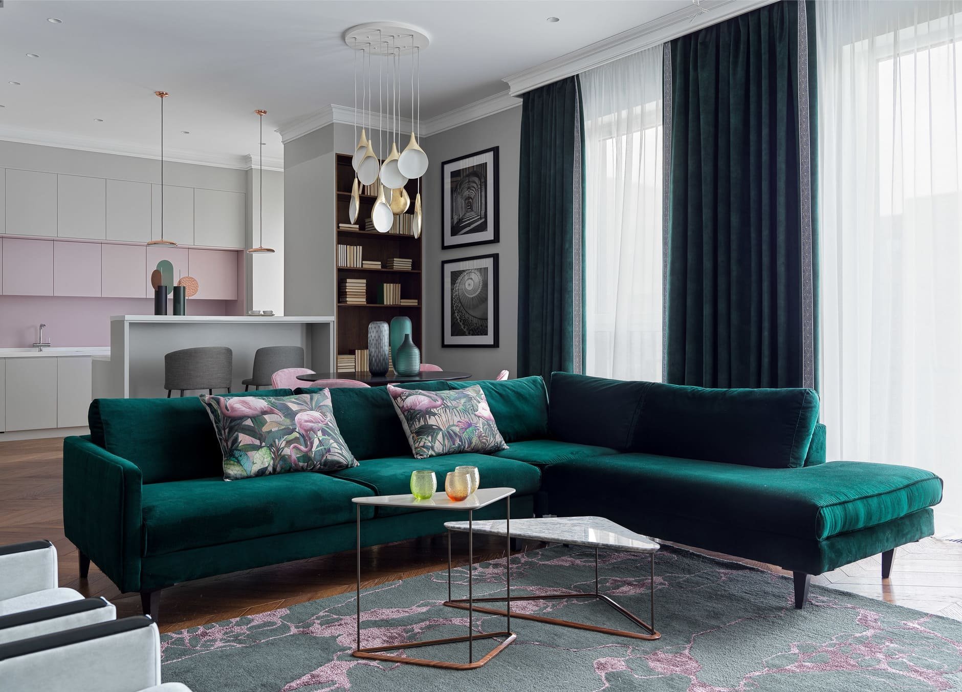 Moderní interiér ve stylu fusion