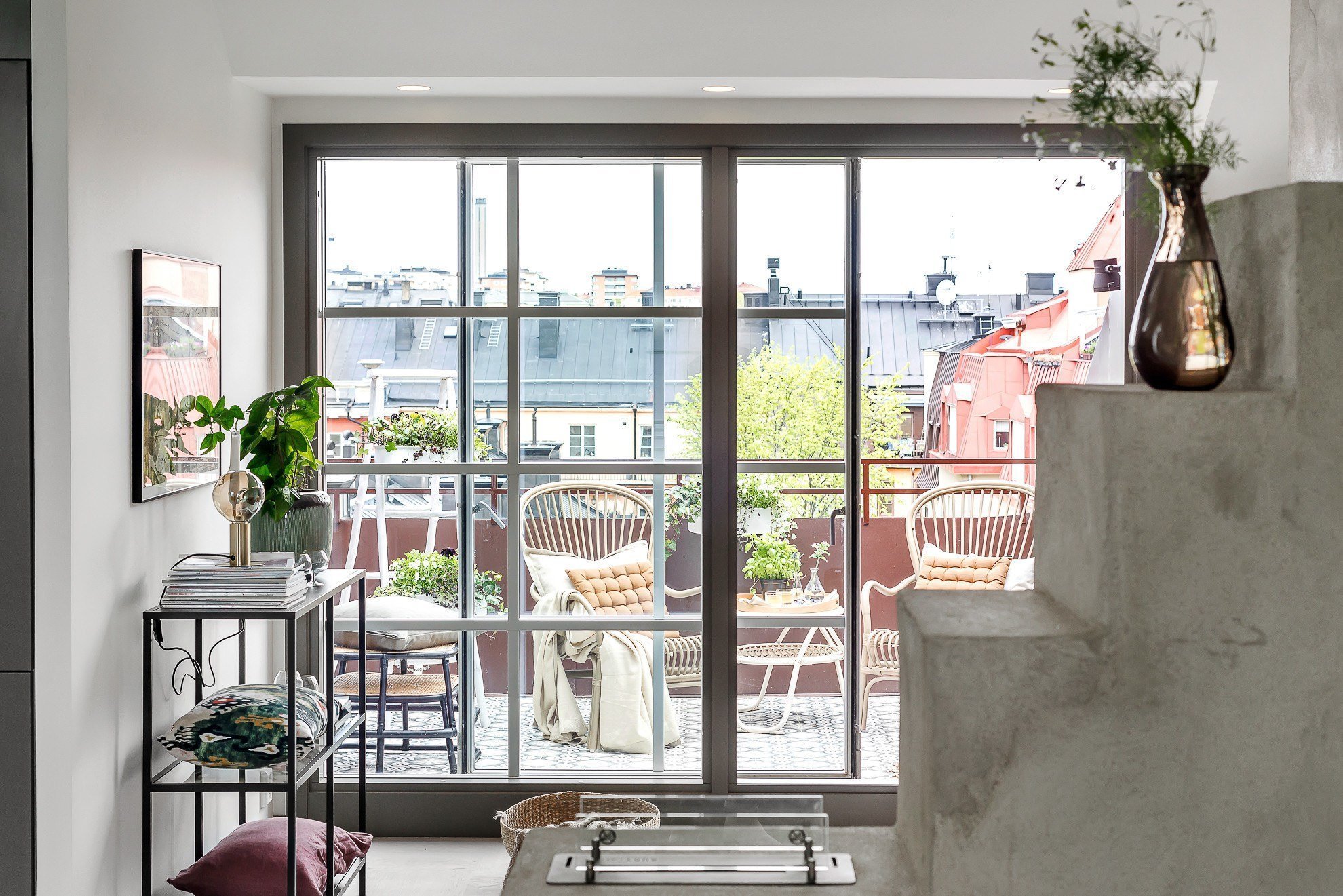 Moderní podkrovní byt ve Stockholmu