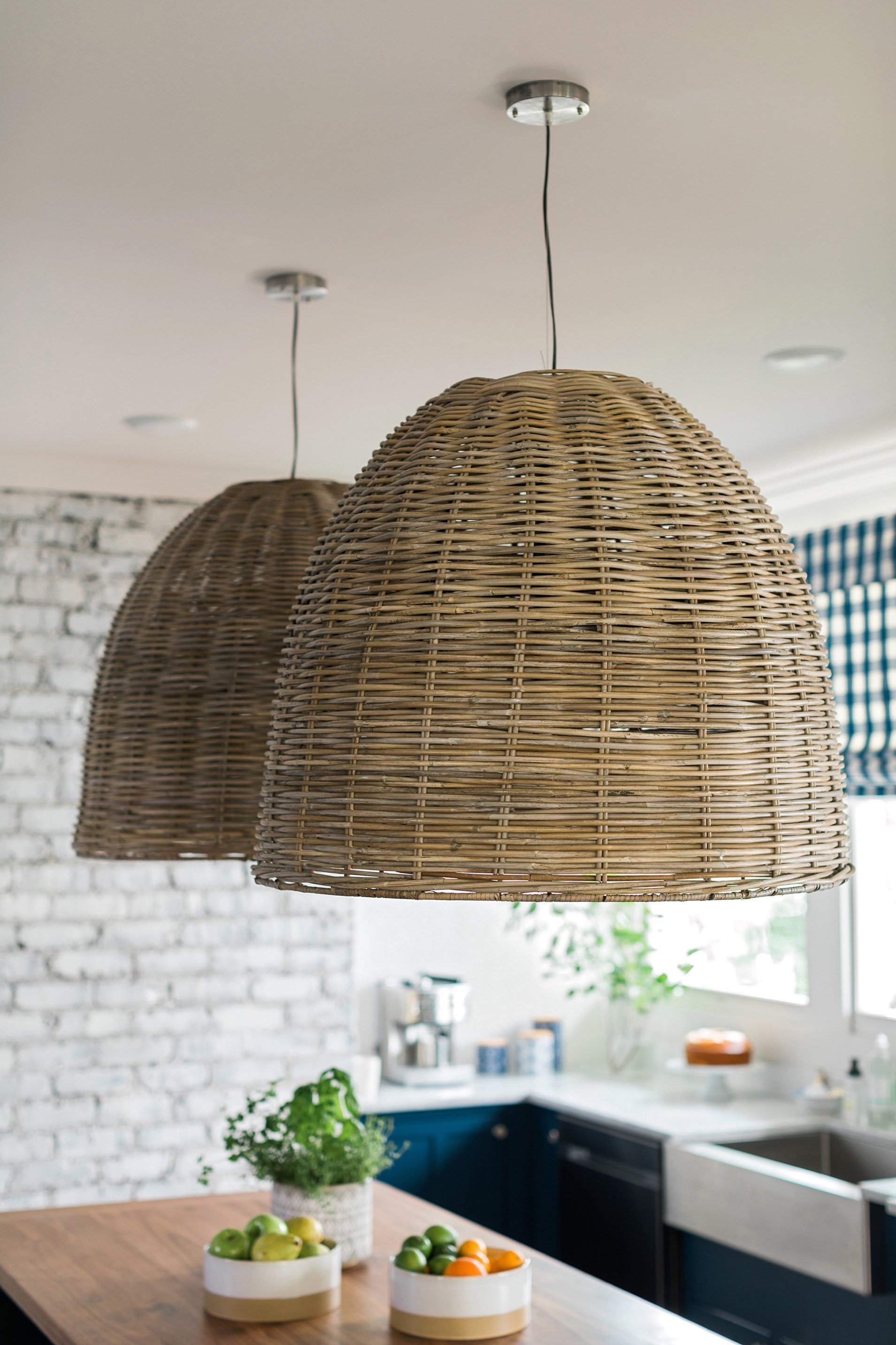 Modrá rustikální kuchyně