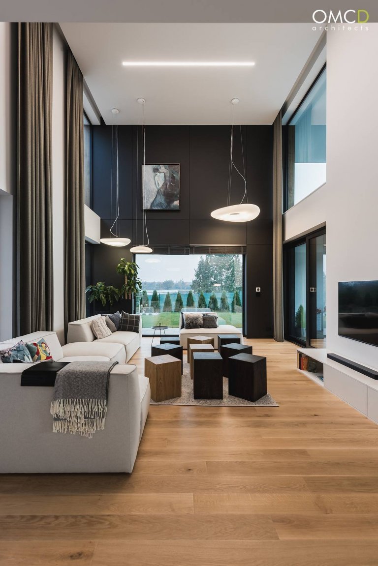 Nadčasový interiér domu v Lublinu