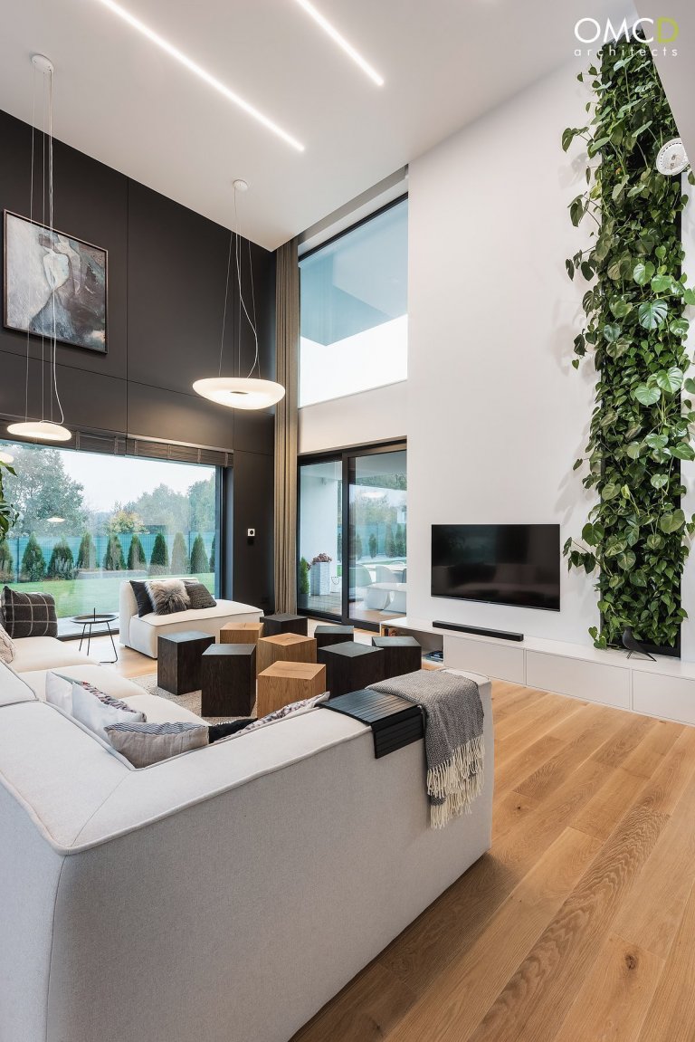 Nadčasový interiér domu v Lublinu