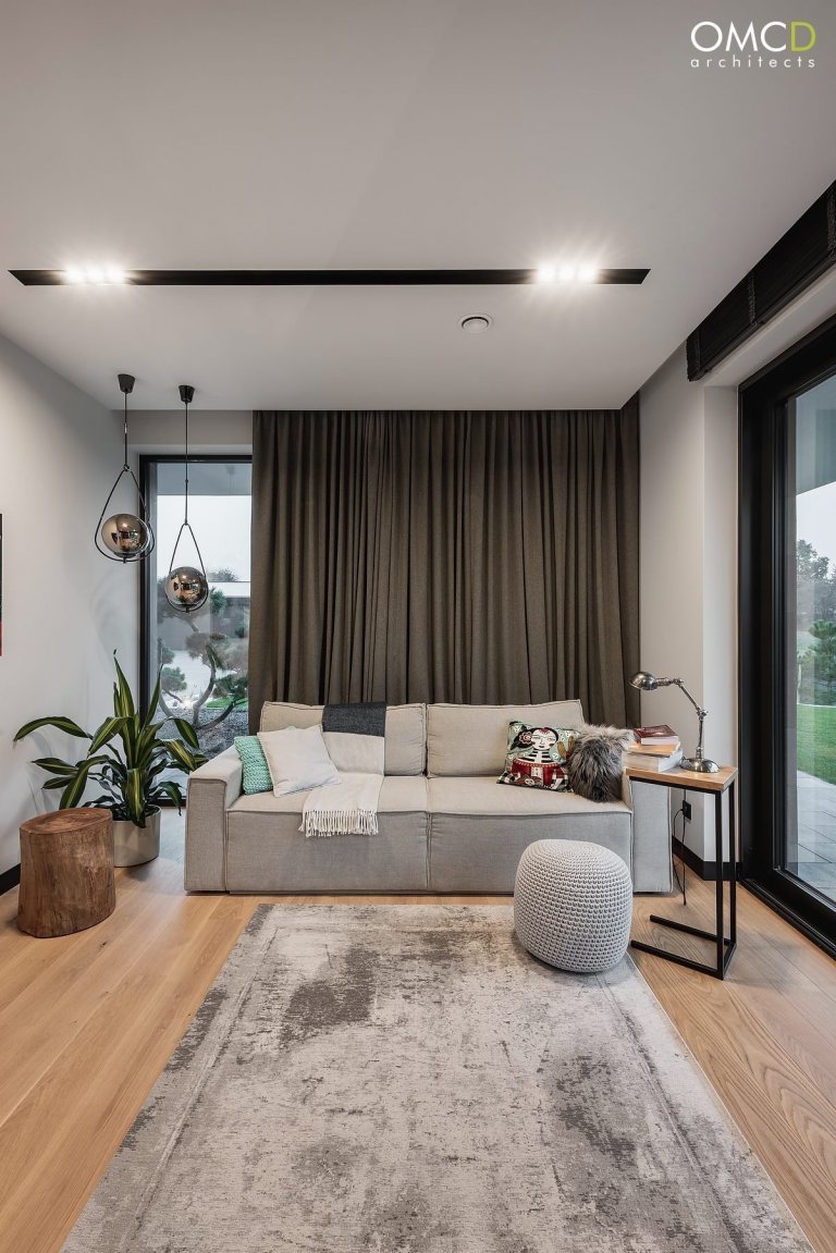 Nadčasový interiér domu v Lublinu