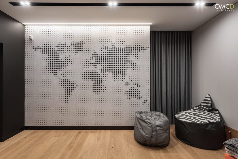 Nadčasový interiér domu v Lublinu