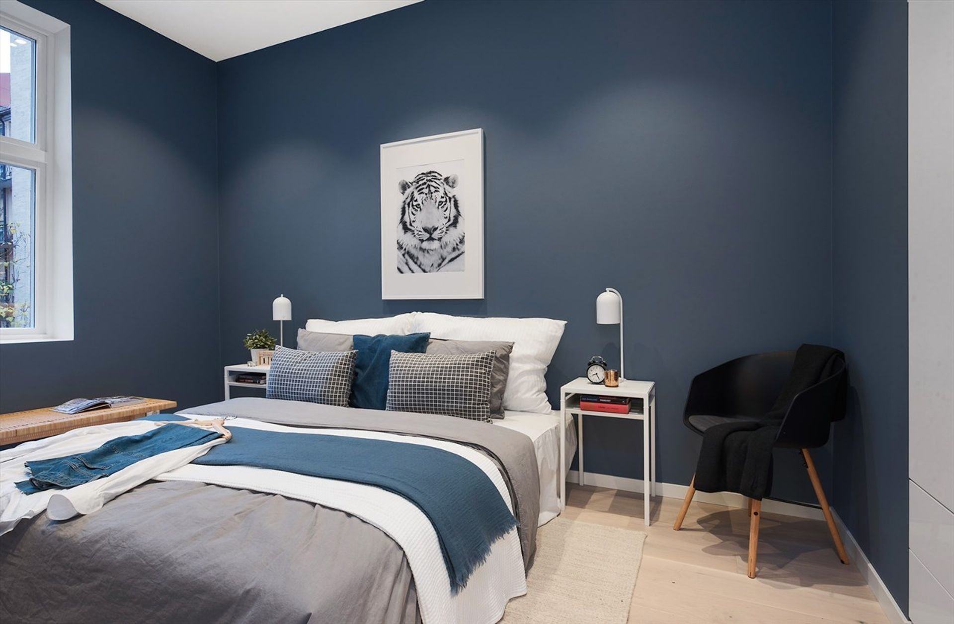 Norský interiér s cihlovou zdí