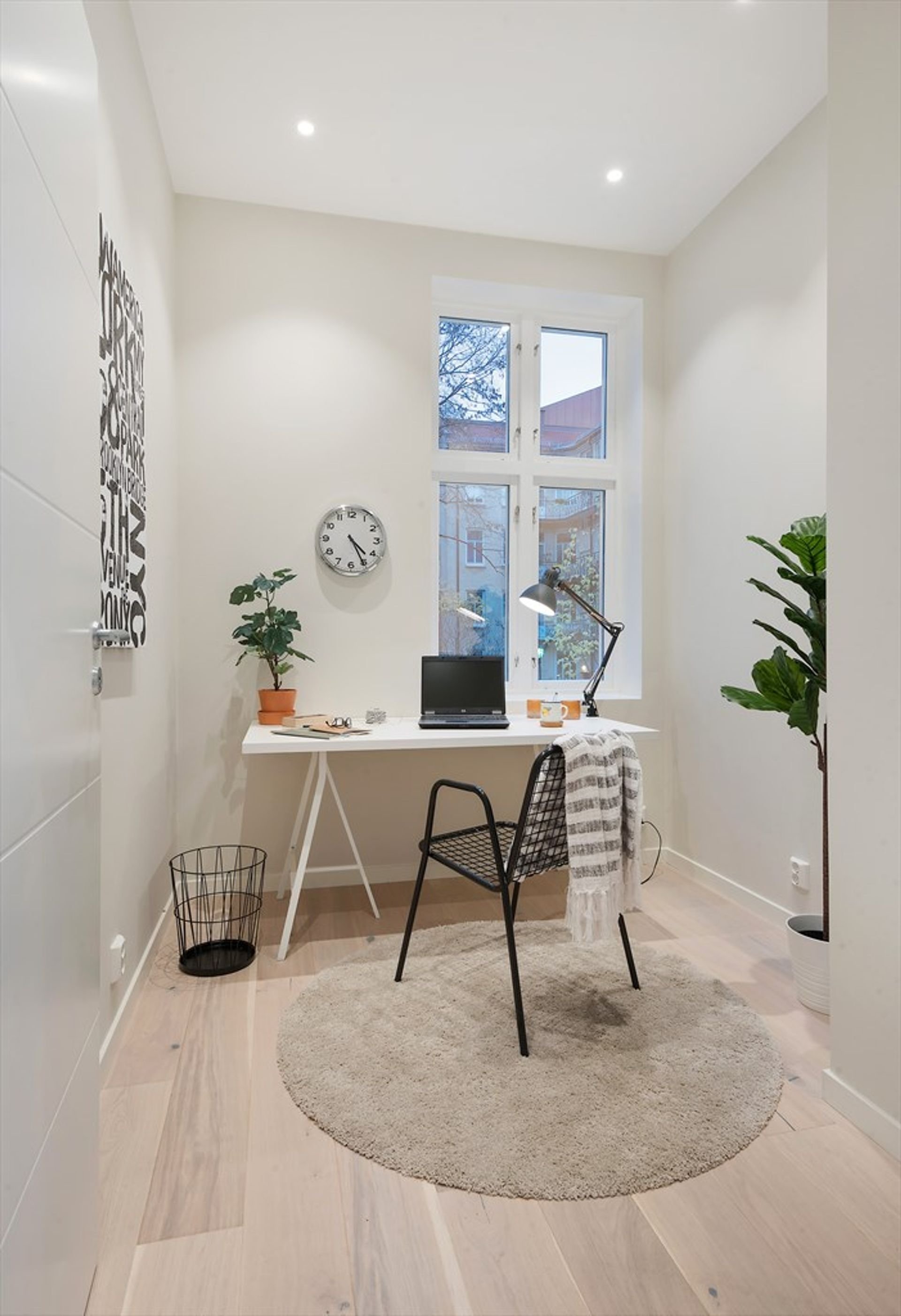 Norský interiér s cihlovou zdí