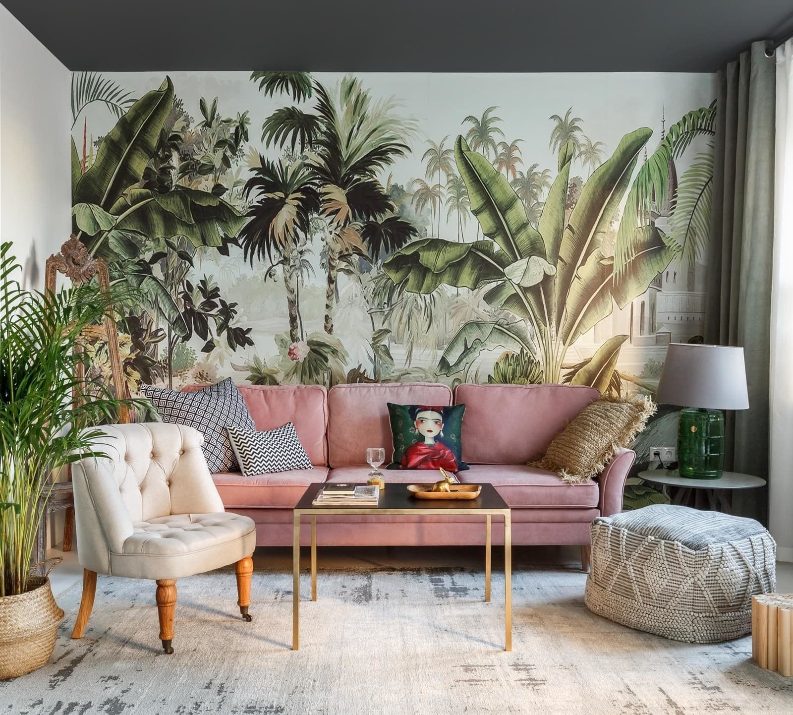 Okouzlující interiér v boho, glamour a botanical stylu