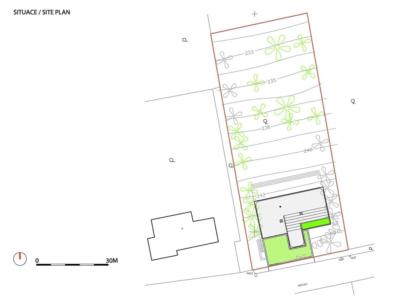 Originální dům na svažitém pozemku