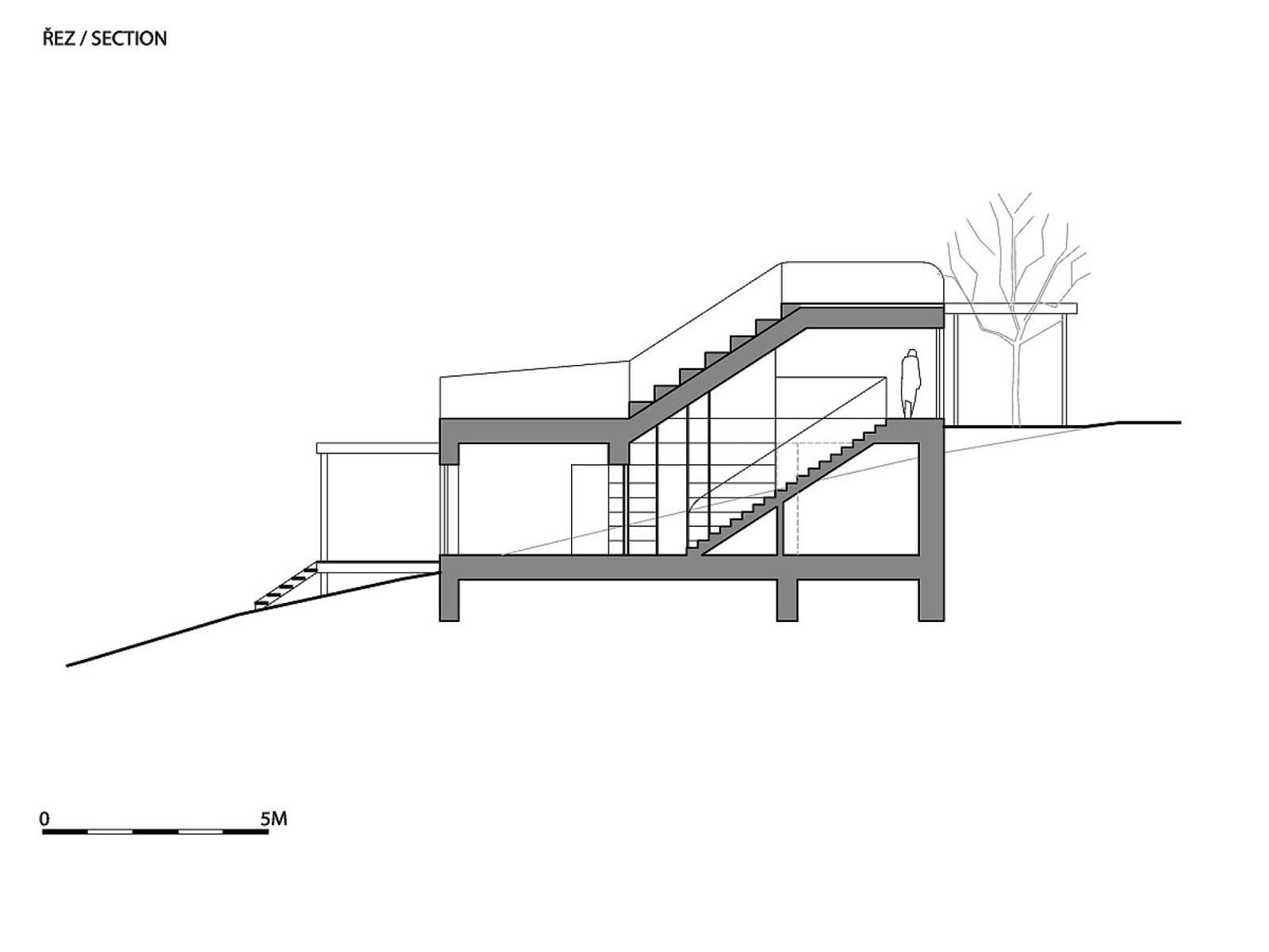 Originální dům na svažitém pozemku