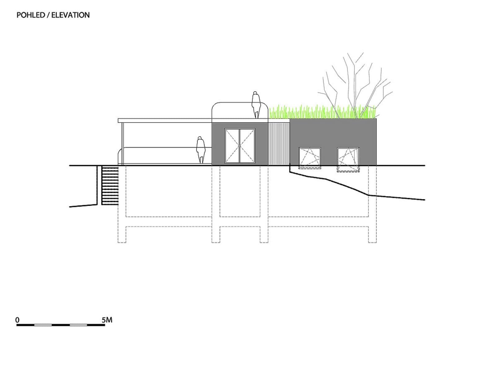 Originální dům na svažitém pozemku