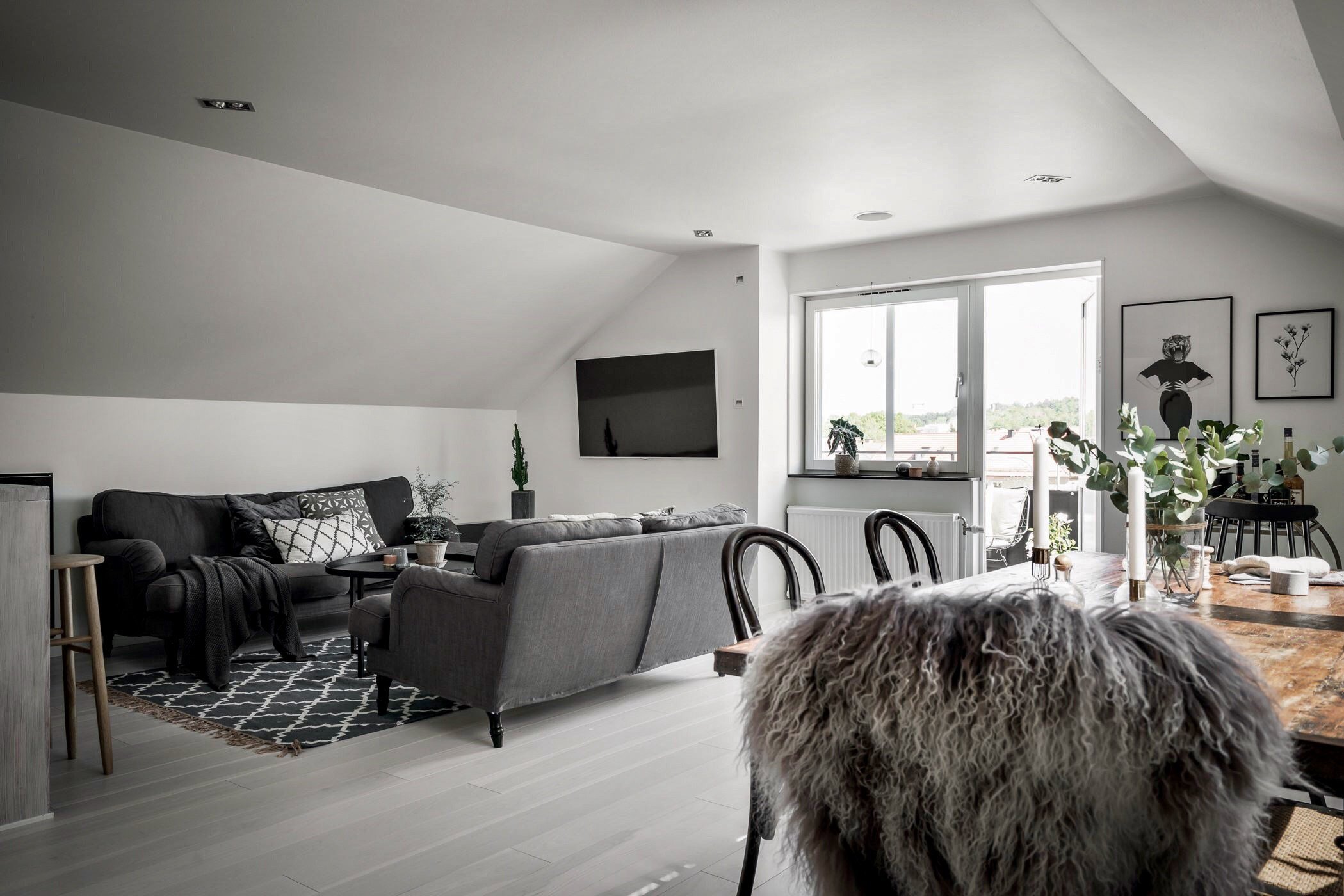 Podkrovní byt ze severu