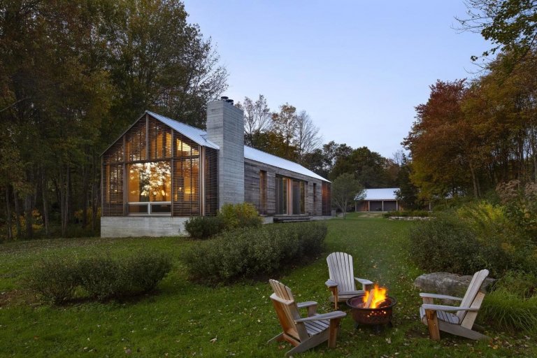 Prefabrikovaný prázdninový dům v Hudson Valley