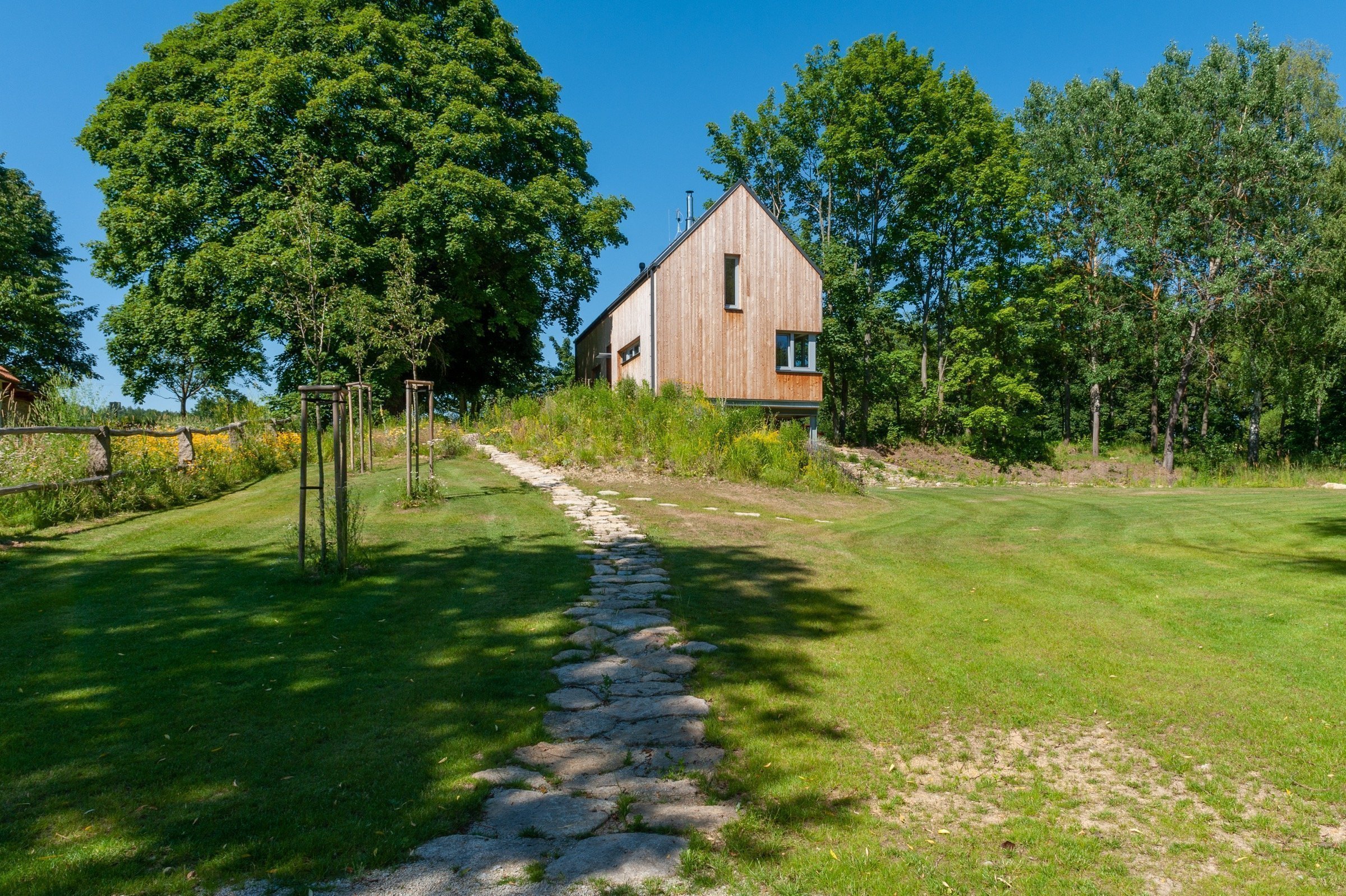 Rekreační dům s jezírkem v České Kanadě