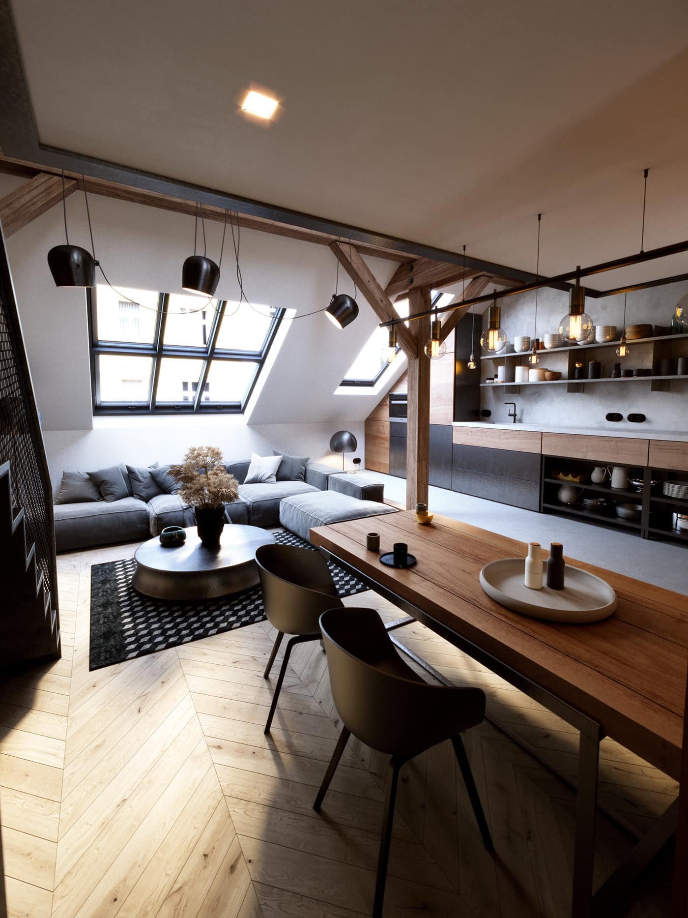 Tajemný podkrovní byt v Praze