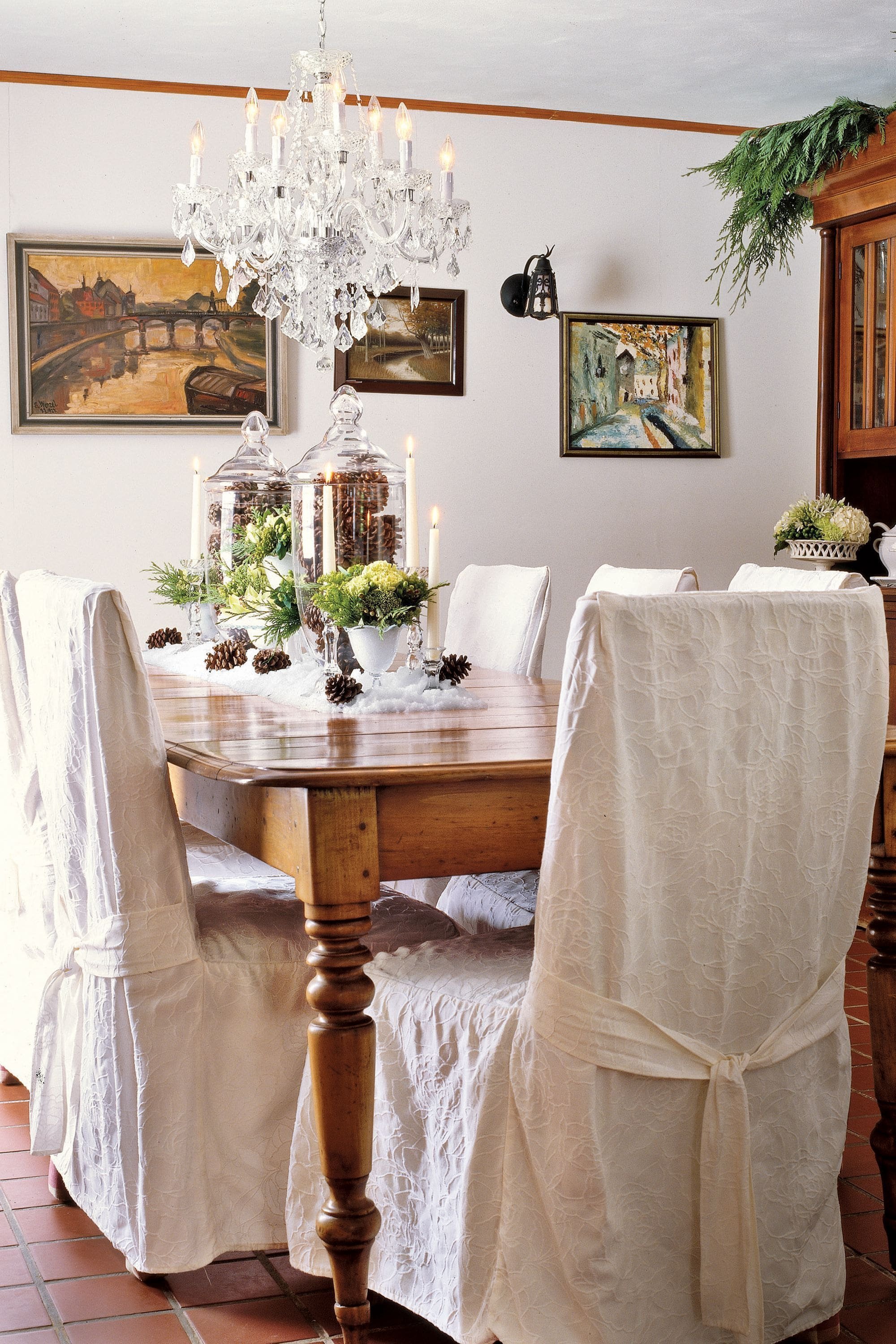 Vánoční prostírání stolu