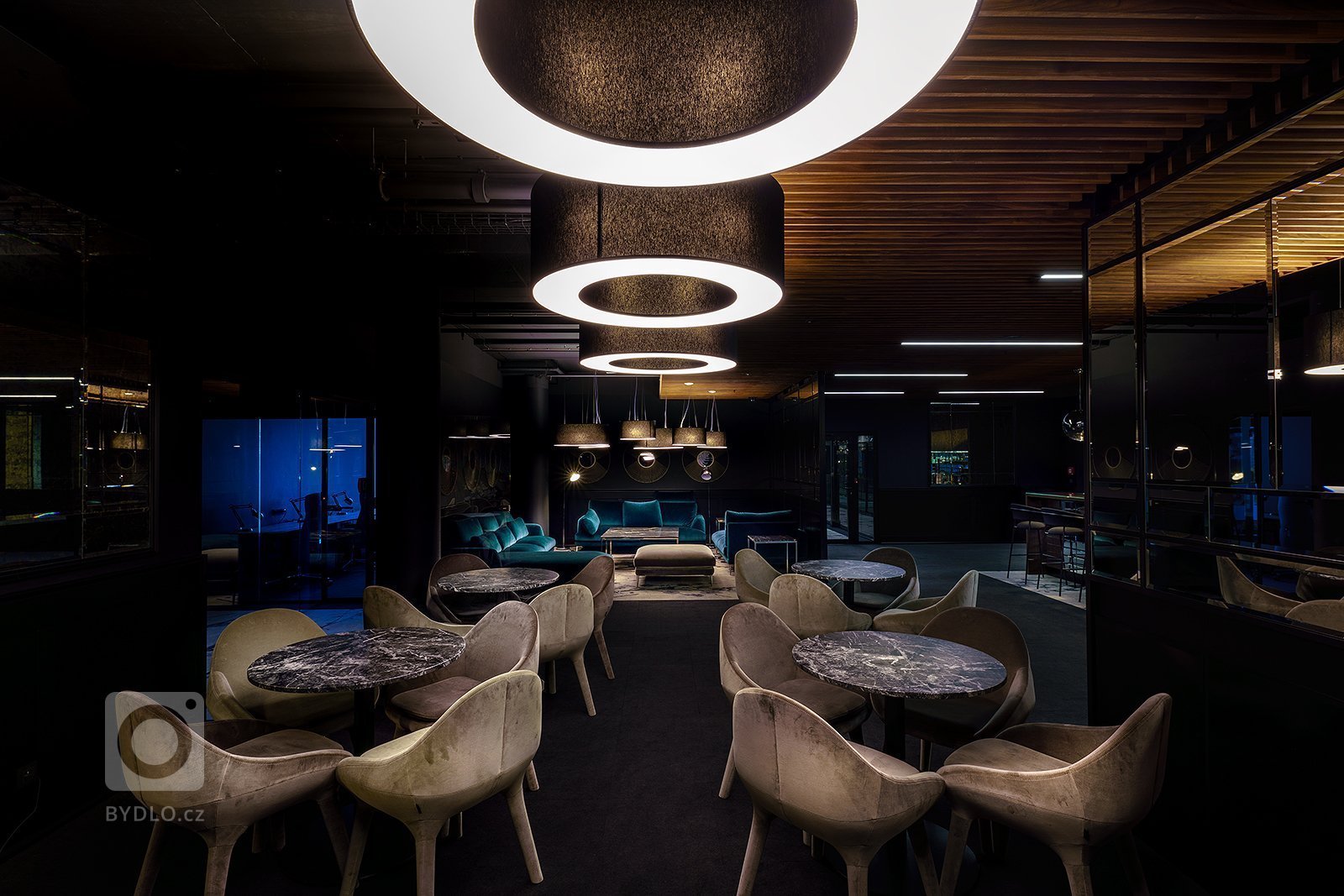 Fotografie největšího coworkingové centra v ČR.
