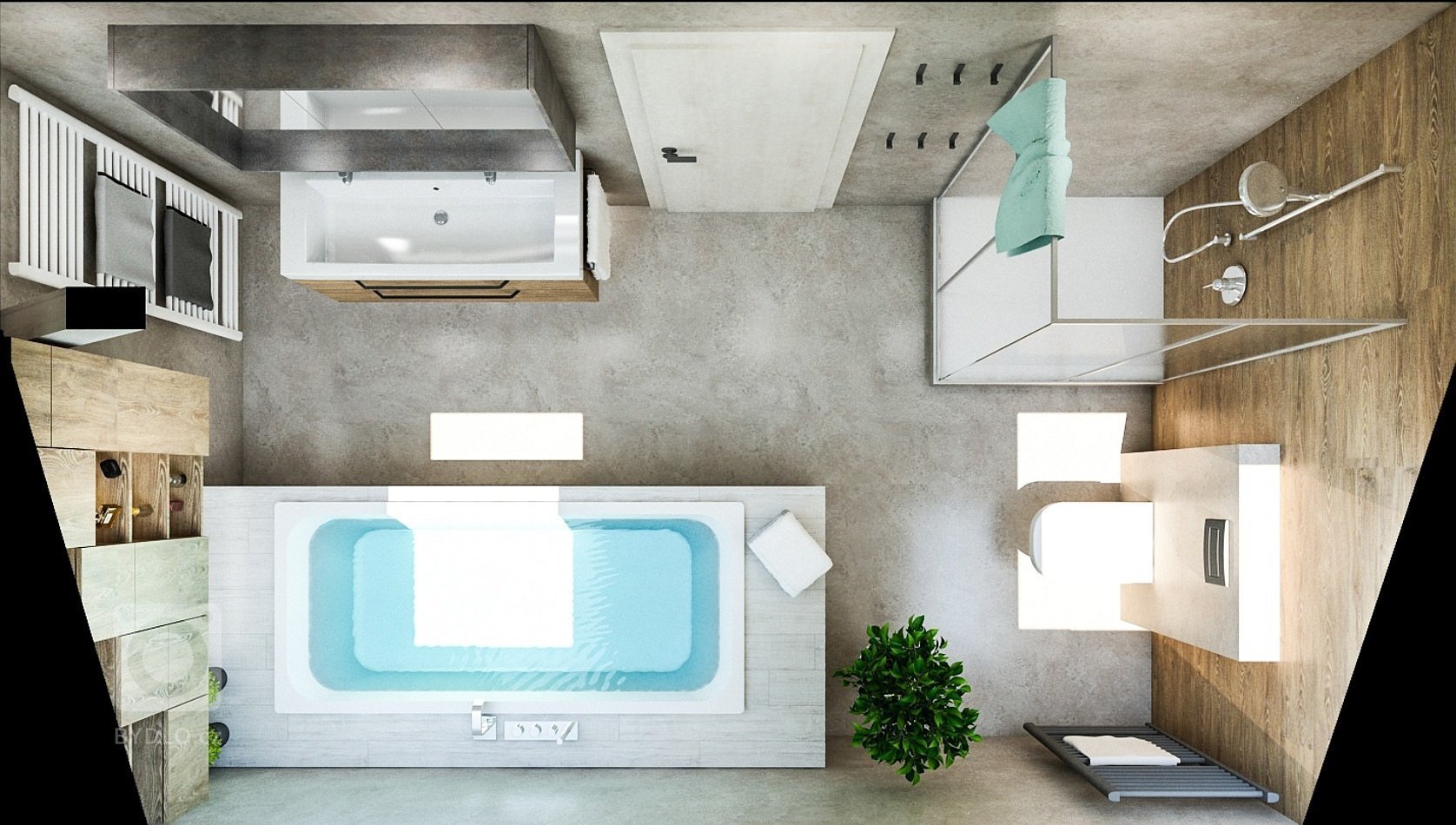 Návrh koupelny je součástí rekonstrukce podkrovního bytu v centru Bratislavy. V místnosti se mají prolínat tmavší prvky z obývacího pokoje a kuchyně spolu se…