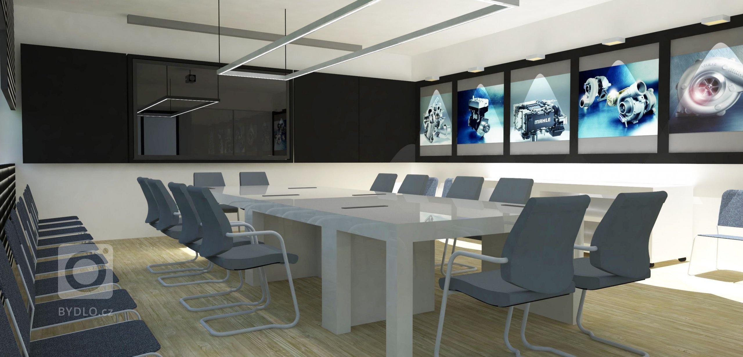 &bdquo;Zasedací místnost, která se dá změnit v přednáškový interiér.&ldquo;

Světlé tóny, doplněné šedým akcentem, který je podpořen detaily z matného…