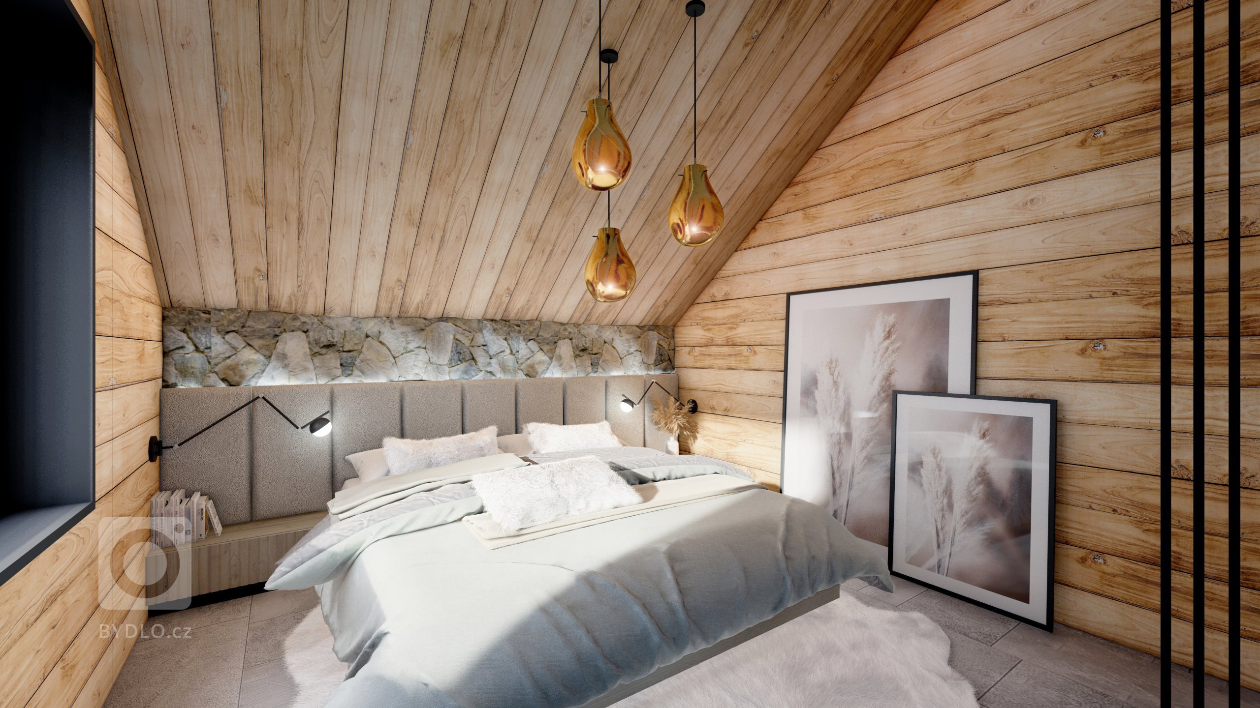 Moderní interiér v&nbsp;horském stylu v&nbsp;přírodě Jizerských hor, kde hraje hlavní roli obklad Terrazzo a&nbsp;kamenná podlaha v&nbsp;akcentu s&nbsp…