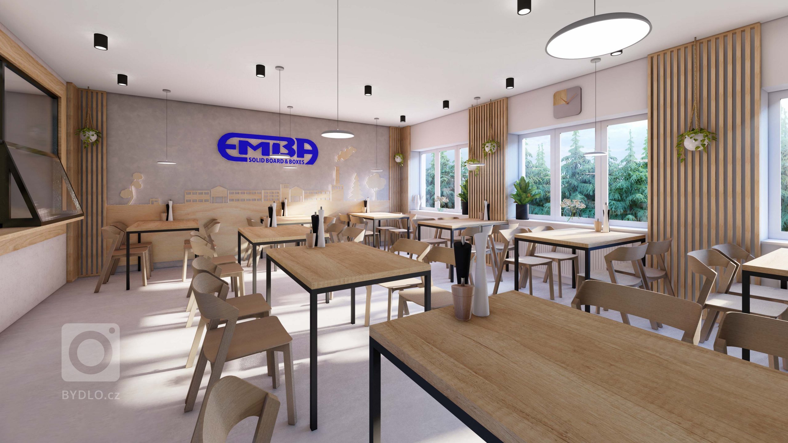 Jídelna společnosti Emba v&nbsp;Pasekách nad Jizerou je navrhnuta v&nbsp;univerzálním designu pro prostor, který má vyhovovat vedení i&nbsp;zaměstnancům. Pro…