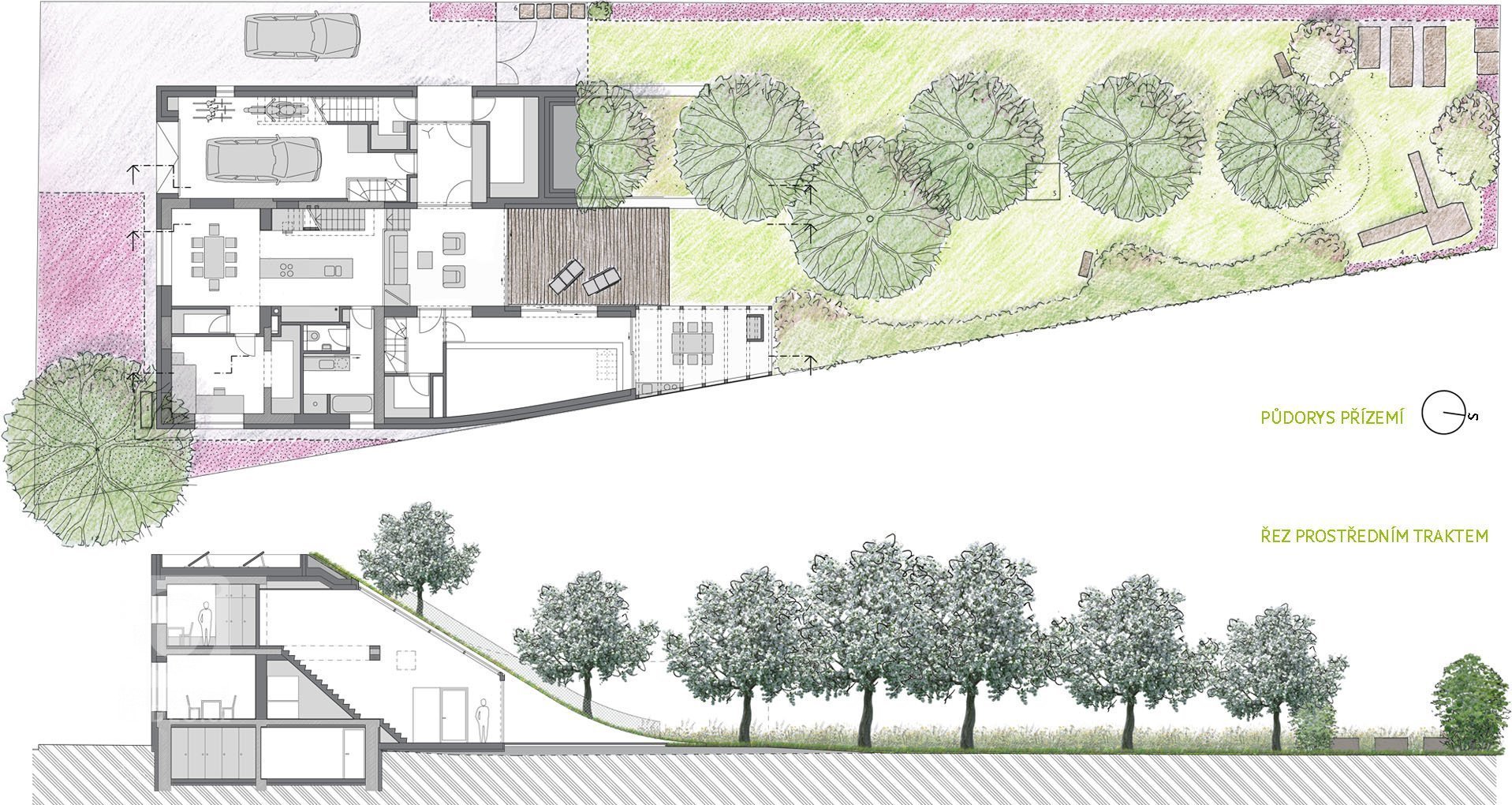 Stírání rozdílu mezi bytím v zahradě a v domě, mezi nad zemí a pod zemí, se stává zásadním tématem&nbsp;místa. Vzniká malé tajemství či napětí, jehož zdrojem…