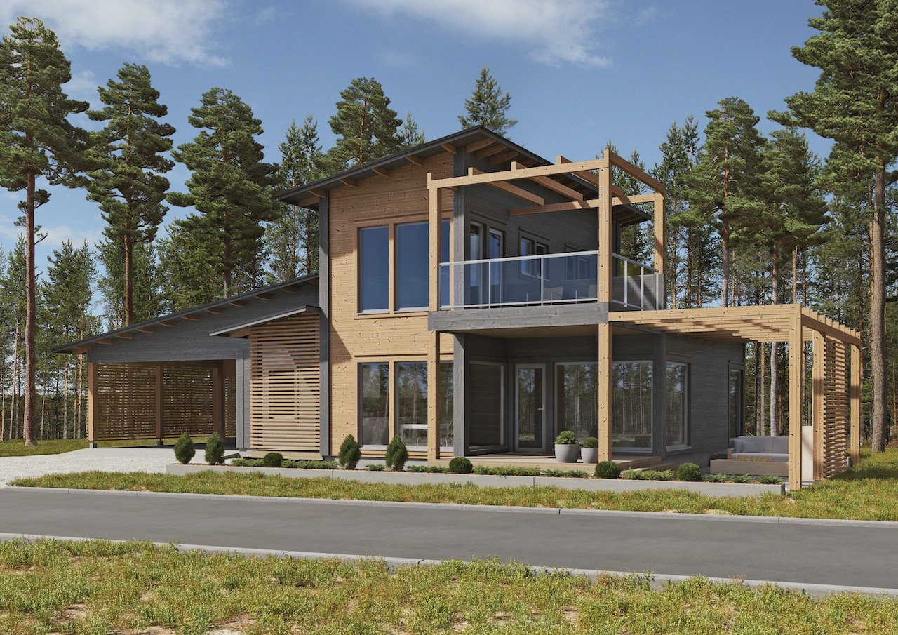 Dřevostavby KONTIO - moderní srubový dům Toive Dřevostavby KONTIO - moderní srubový dům Toive