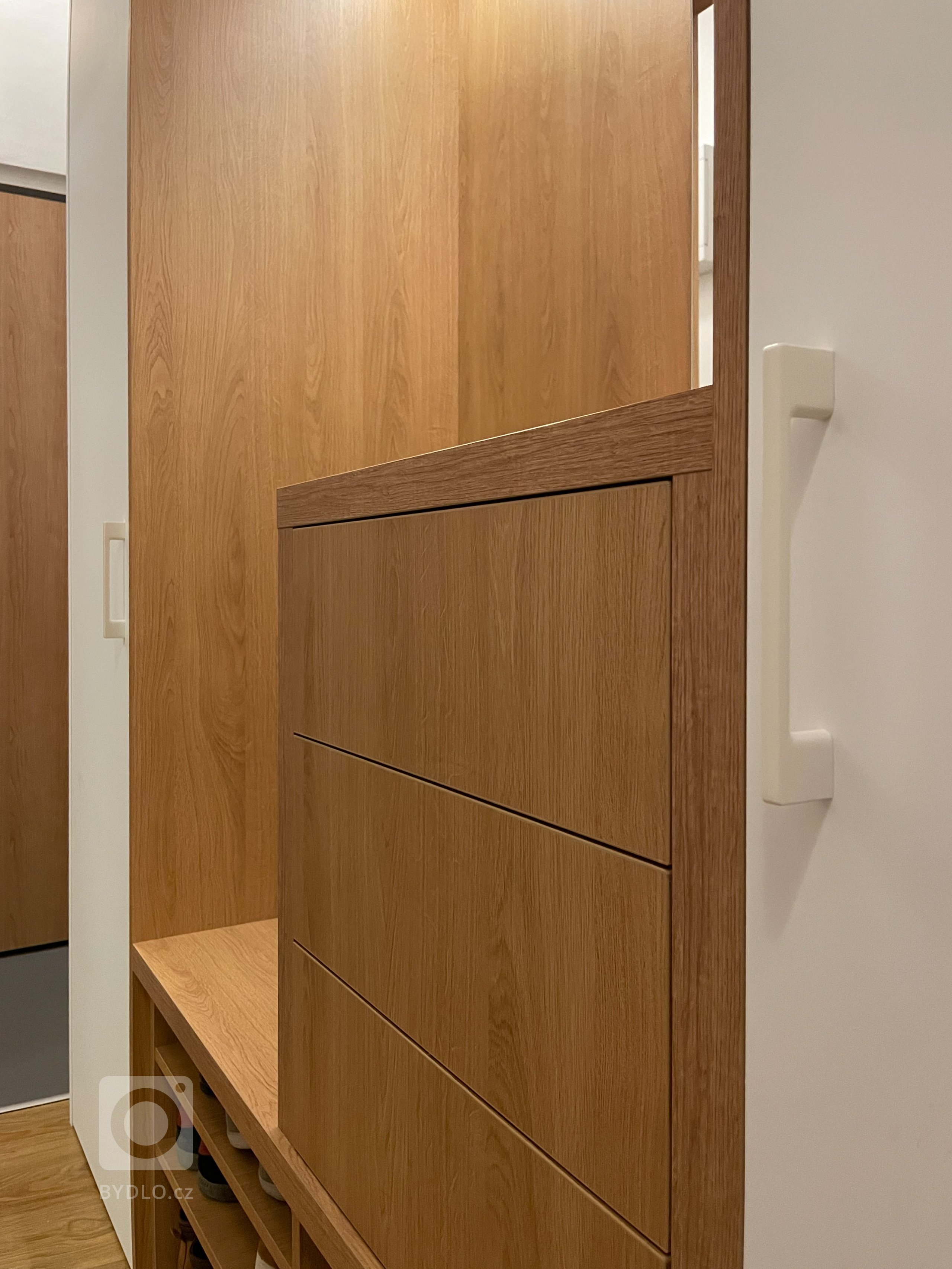 Manželé Vondrovi potřebují nové rozmístnění skříní ve stávající předsíni a nepředpokládají výměnu podlah nebo změnu dispozic. Jsou zde nedávno…