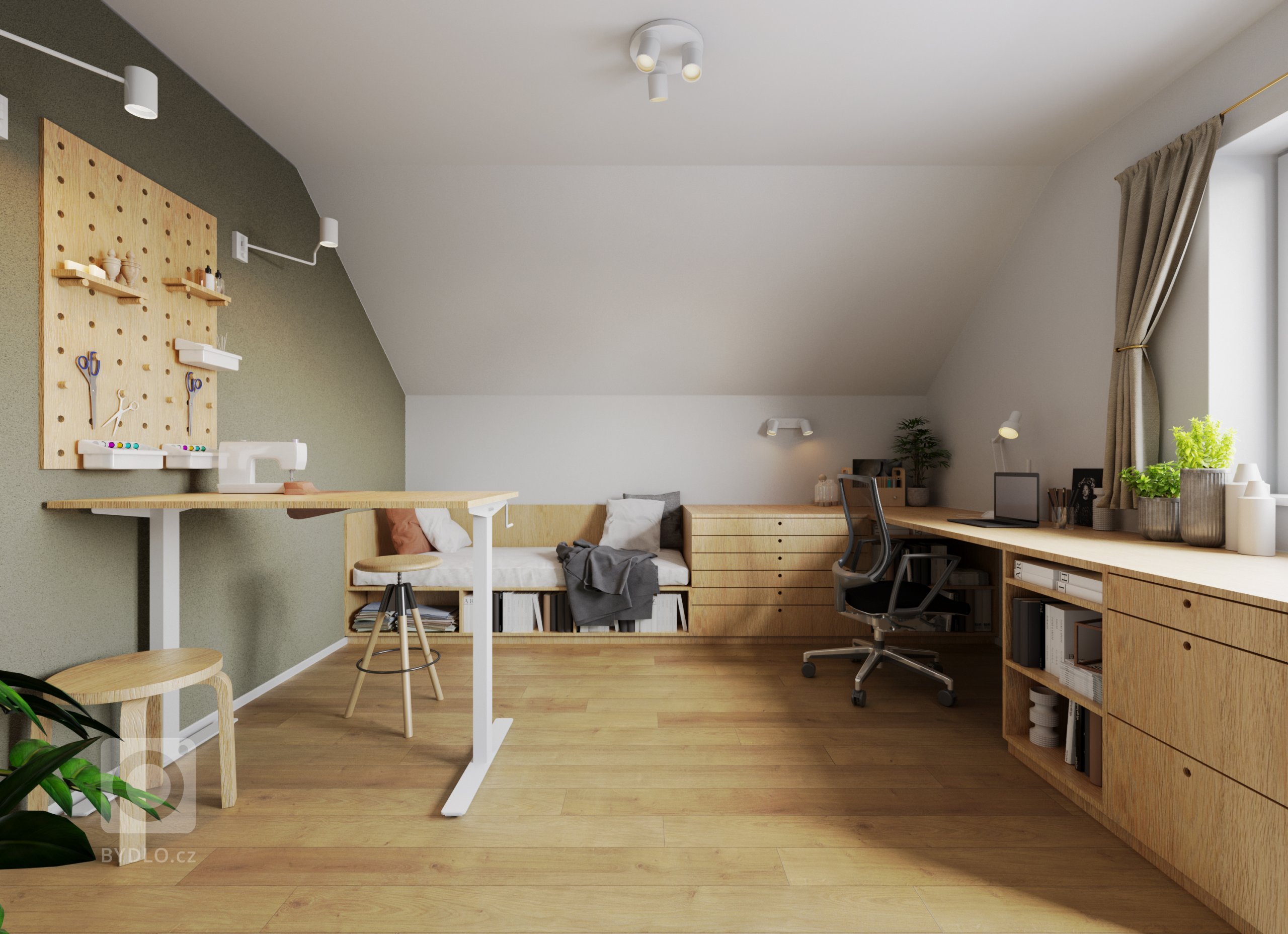 Dvoupodlažní rodinný dům si po delším čase vyžaduje interiérovou obnovu kvůli novým požadavkům rostoucích dětí a práce rodičů z domova. Přáním klientů bylo…