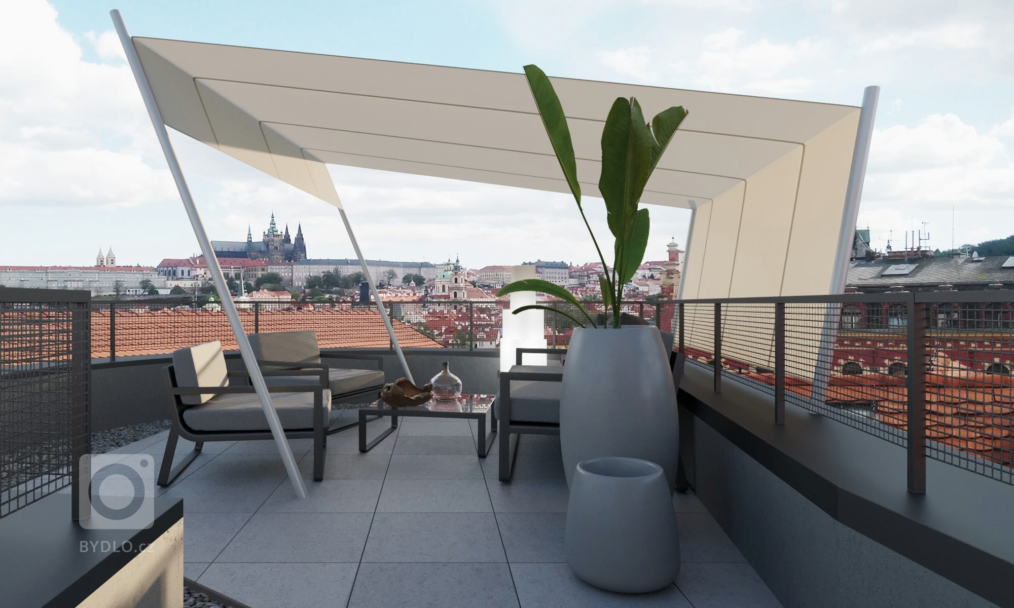 Některé byty, zvlášť ty podkrovní, mají své zvláštnosti, třeba v podobě střešních teras&hellip; Překvapením bylo, že dříve tu místo terasy stála půlkulatá věž,…