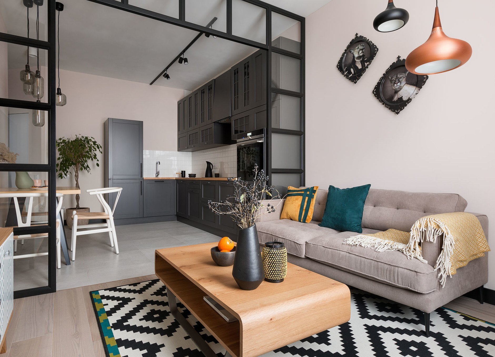 Důmyslně řešený malý byt ve skandinávském stylu