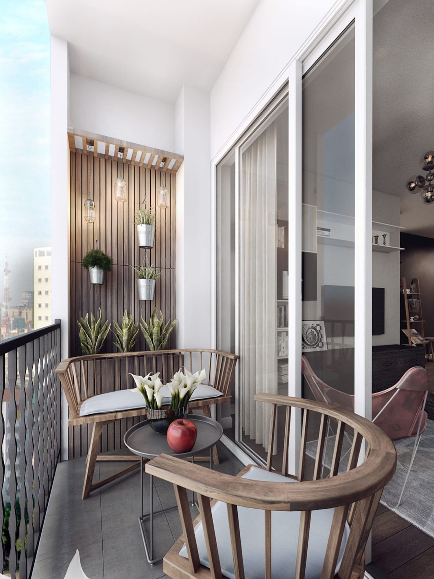 Jak vyzdobit balkon ve městě?