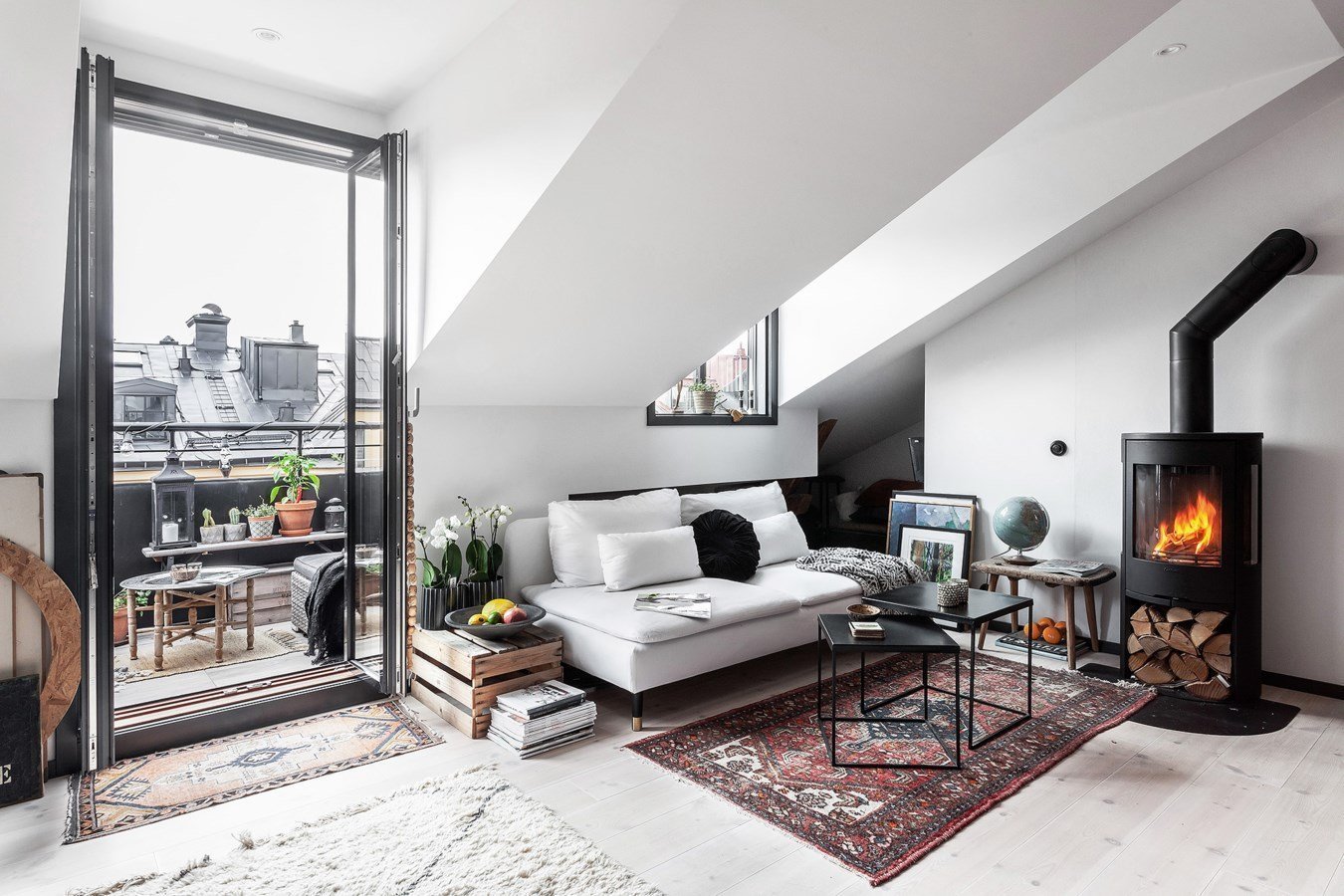 Malý podkrovní byt ve Stockholmu