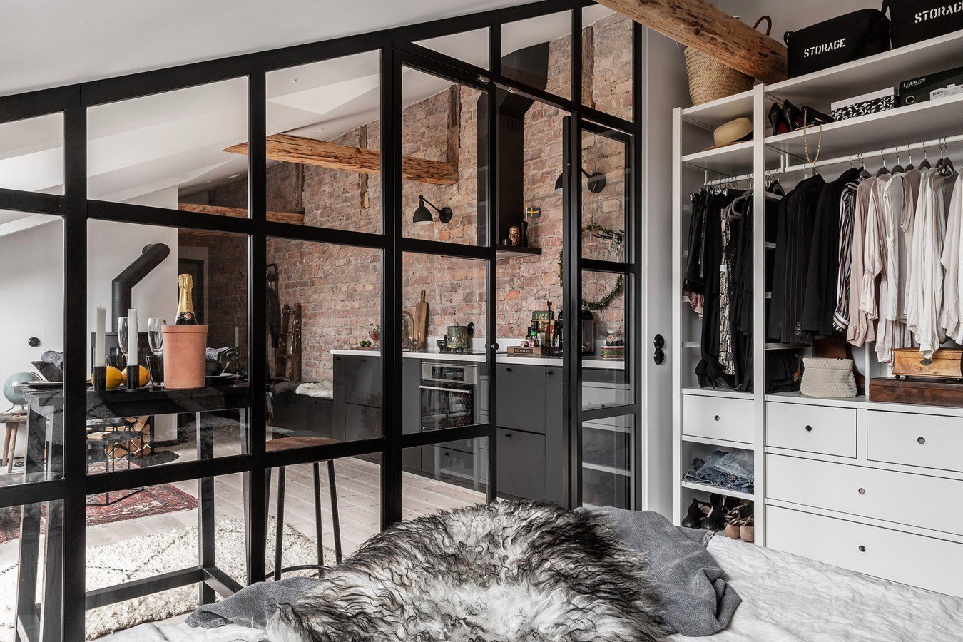 Malý podkrovní byt ve Stockholmu