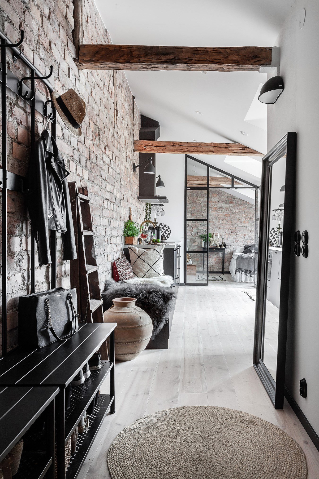 Malý podkrovní byt ve Stockholmu